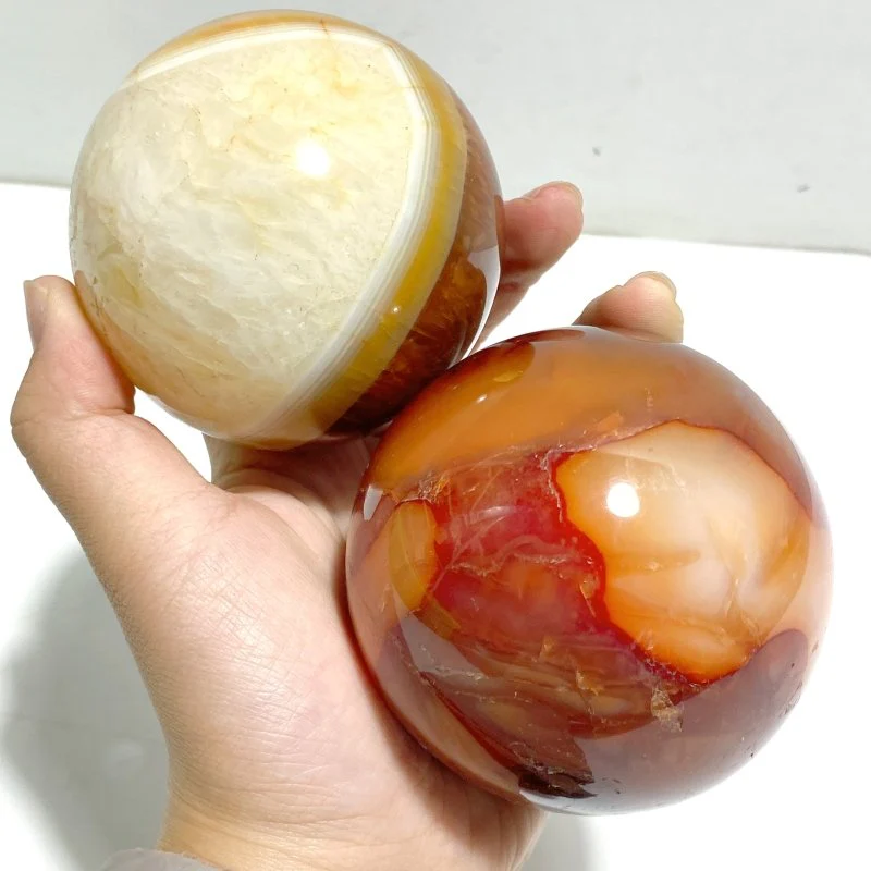 13 Pieces Large Carnelian Stone Spheres - Image 7