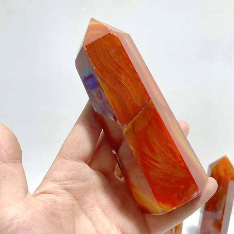 9 Pieces Large Carnelian Crystal Tower Clearance (defect) - Image 4