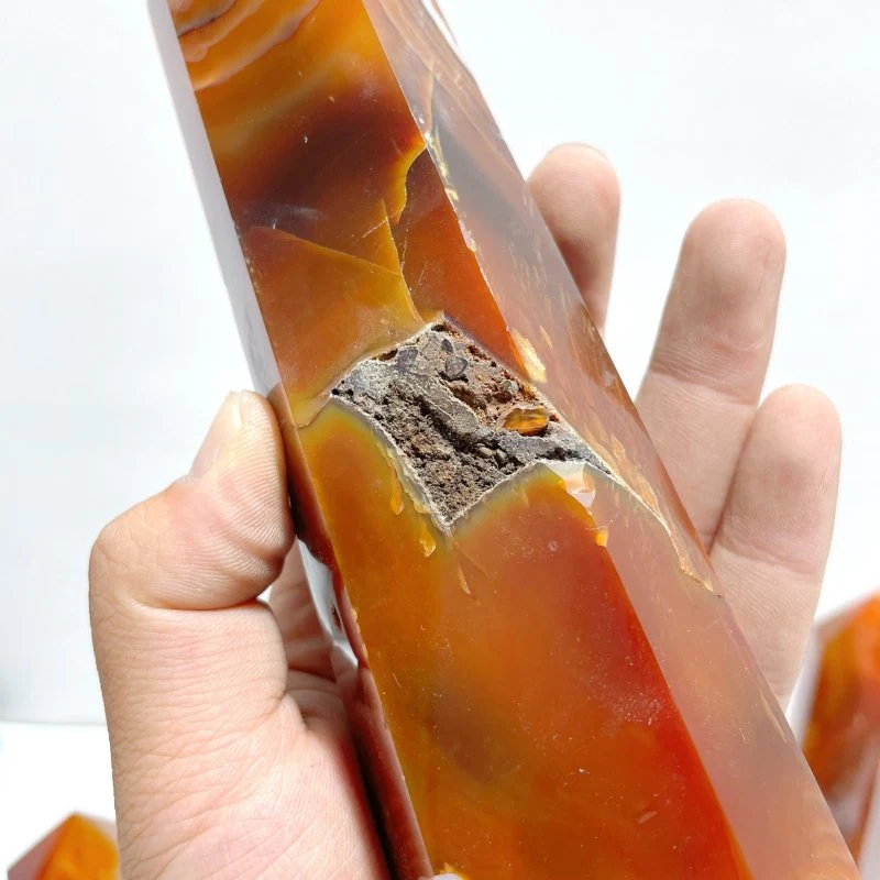 9 Pieces Large Carnelian Crystal Tower Clearance (defect) - Image 6