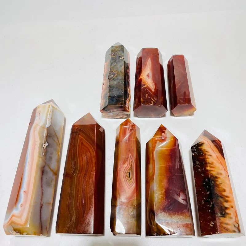 8 Pieces Fat Large Carnelian Points - Image 2