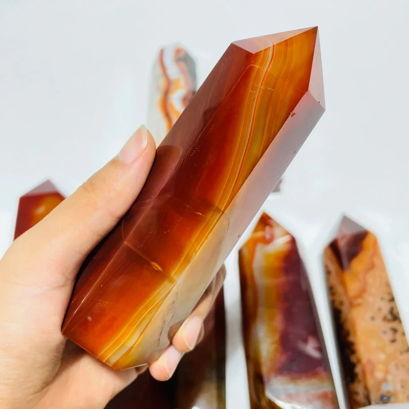 8 Pieces Fat Large Carnelian Points - Image 4
