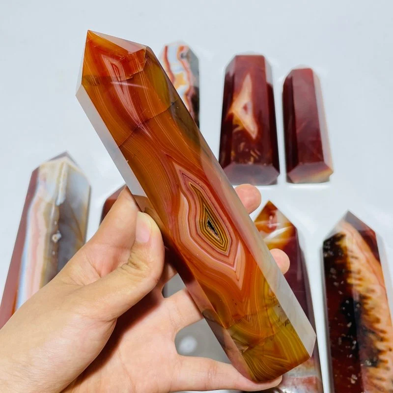 8 Pieces Fat Large Carnelian Points - Image 5