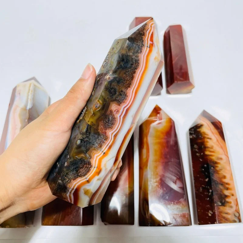 8 Pieces Fat Large Carnelian Points - Image 7