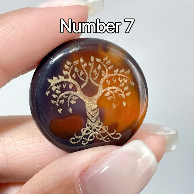 Carnelian Tree of Life Small Round Slices DIY Accessories - Image 2