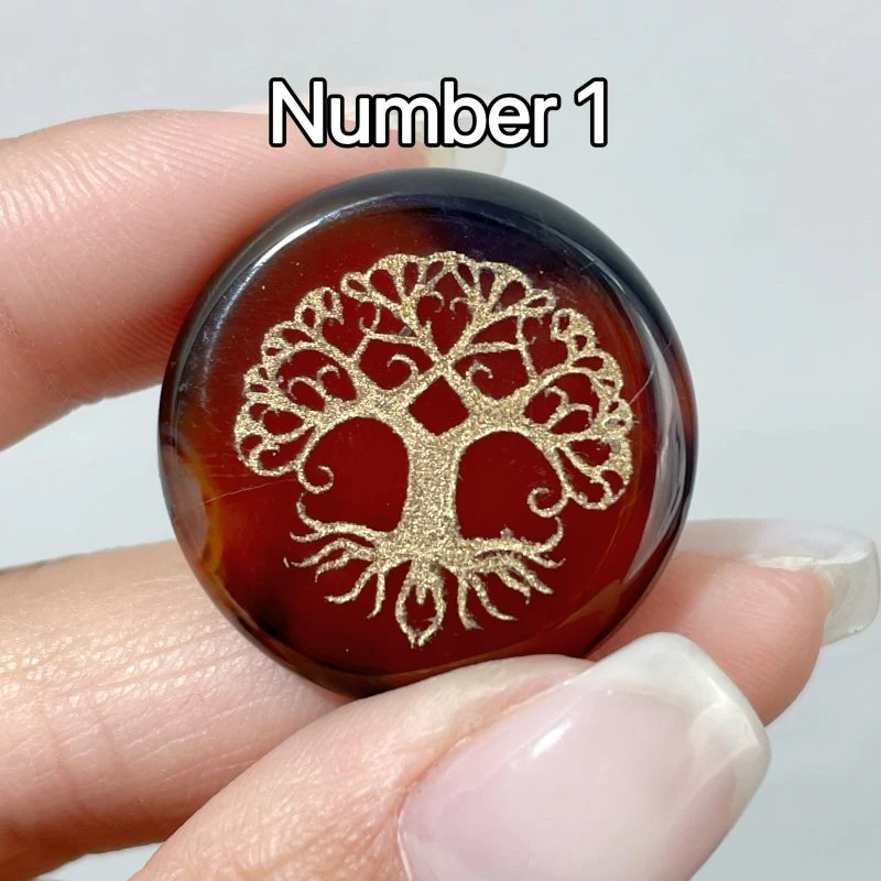 Carnelian Tree of Life Small Round Slices DIY Accessories - Image 3