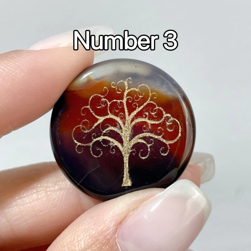 Carnelian Tree of Life Small Round Slices DIY Accessories - Image 5