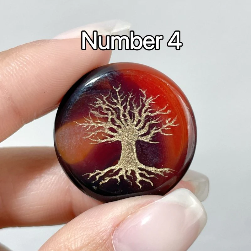 Carnelian Tree of Life Small Round Slices DIY Accessories - Image 6