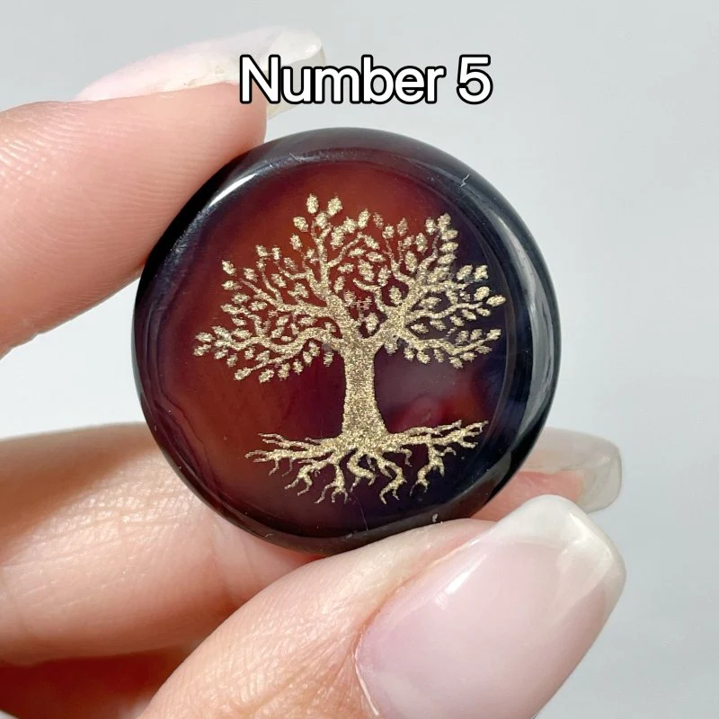 Carnelian Tree of Life Small Round Slices DIY Accessories - Image 7