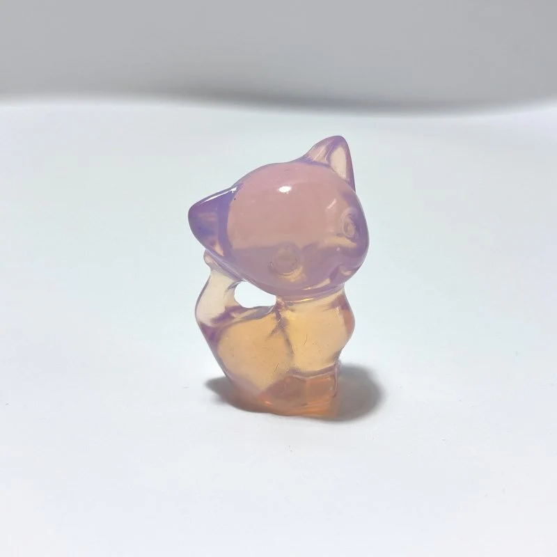 11 Types Cat Carving Wholesale Obsidian Pink Opal Yooperlite - Image 14