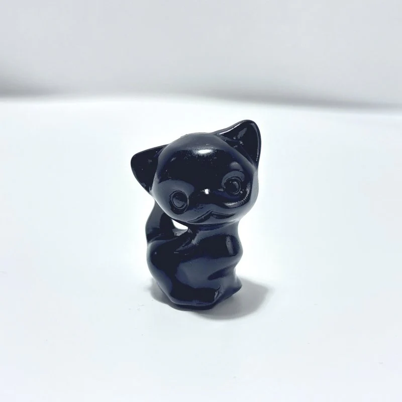 11 Types Cat Carving Wholesale Obsidian Pink Opal Yooperlite - Image 4