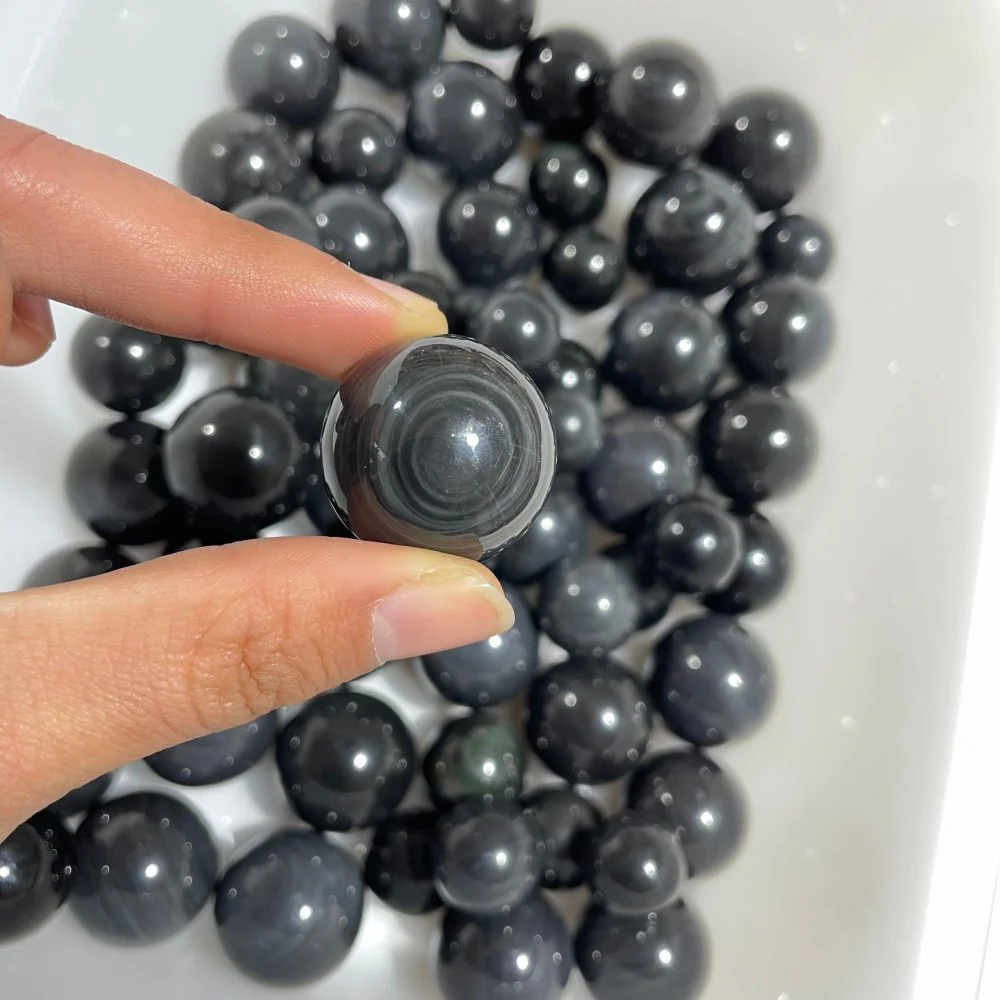 Cat Eye Obsidian Sphere Ball Wholesale - Image 2
