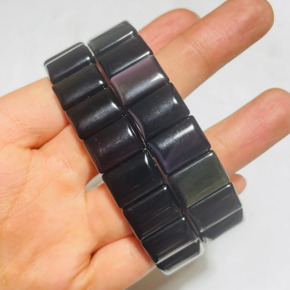 Cat Eye Rainbow Obsidian Bracelet Crystal Wholesale - Image 2