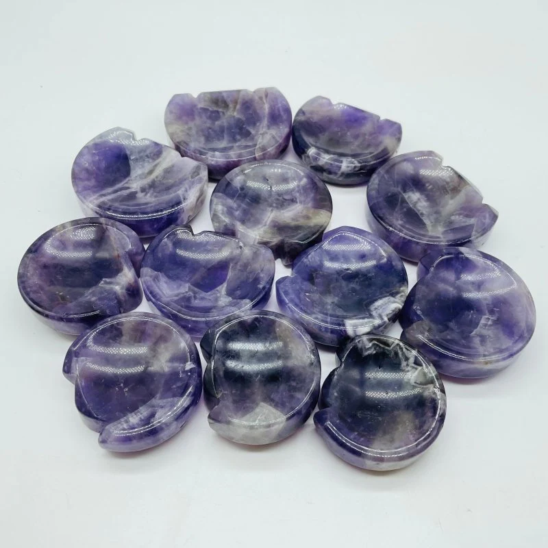 Cat Head Shape Chevron Amethyst Shallow Bowl Wholesale - Image 3