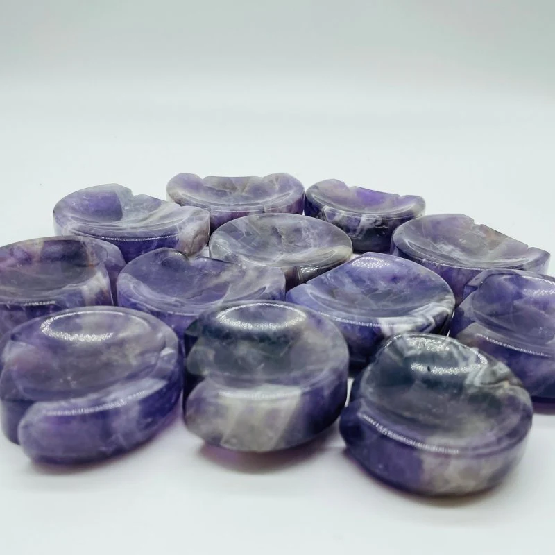 Cat Head Shape Chevron Amethyst Shallow Bowl Wholesale - Image 4
