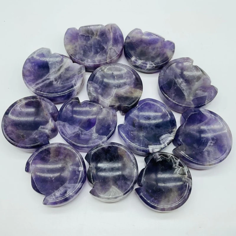 Cat Head Shape Chevron Amethyst Shallow Bowl Wholesale - Image 5