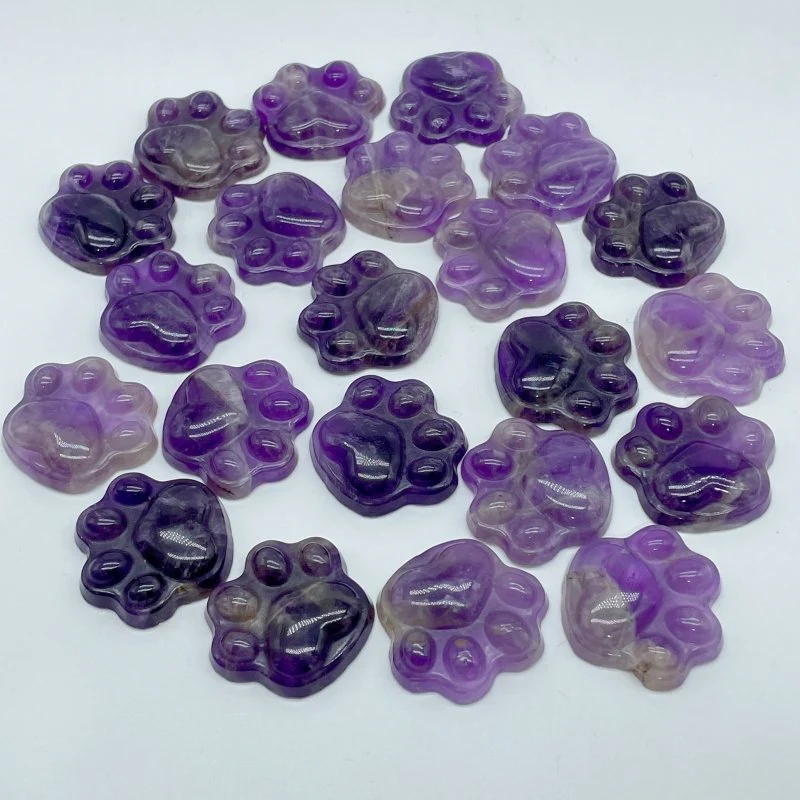 Cat Paw Chevron Amethyst Carving Wholesale - Image 2
