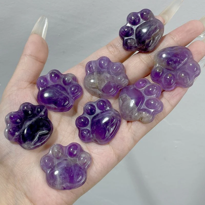 Cat Paw Chevron Amethyst Carving Wholesale - Image 5