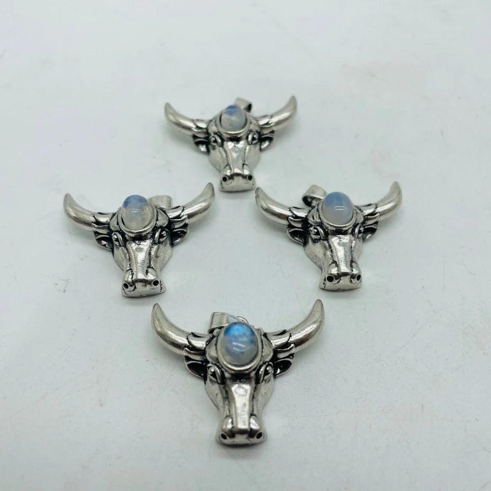 Cattle Head Pendant Wholesale Charoite Moonstone - Image 3
