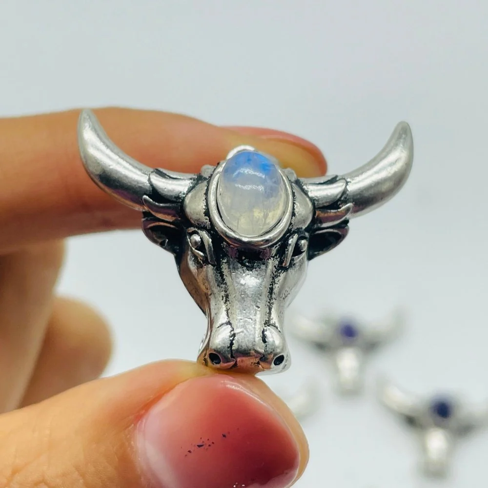 Cattle Head Pendant Wholesale Charoite Moonstone - Image 5