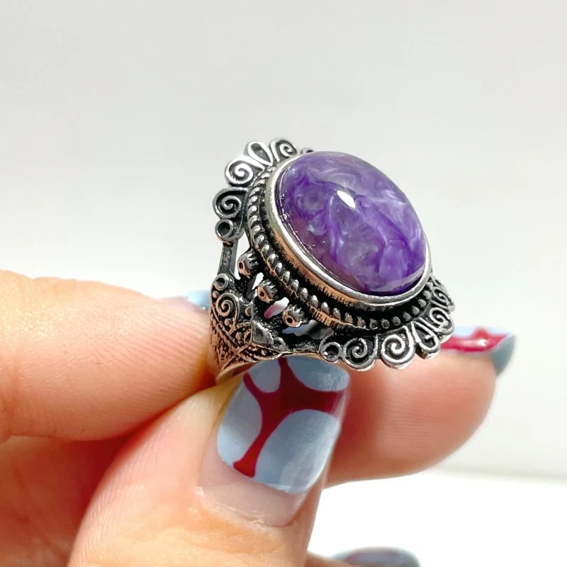 50 Pieces Charoite Different Styles Ring #3