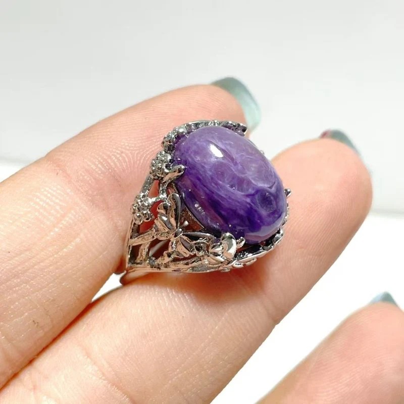 50 Pieces Charoite Different Styles Ring #3 - Image 4