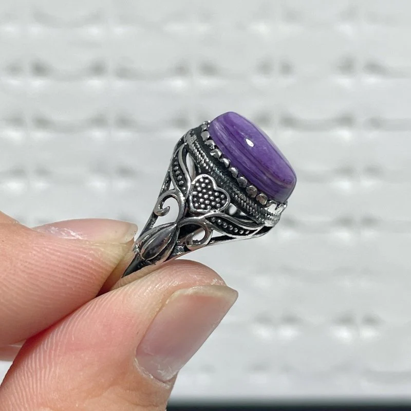 40 Pieces Charoite Different Styles Ring #6 - Image 2