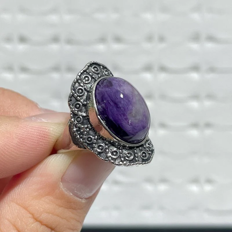 40 Pieces Charoite Different Styles Ring #6 - Image 3