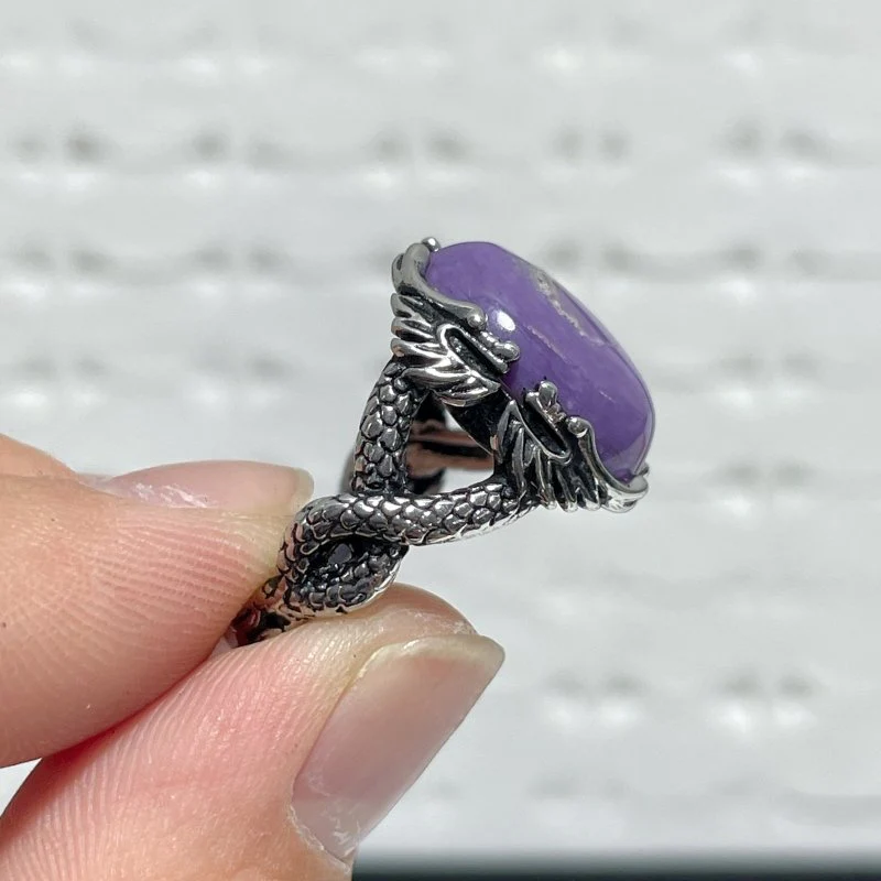 40 Pieces Charoite Different Styles Ring #6 - Image 4