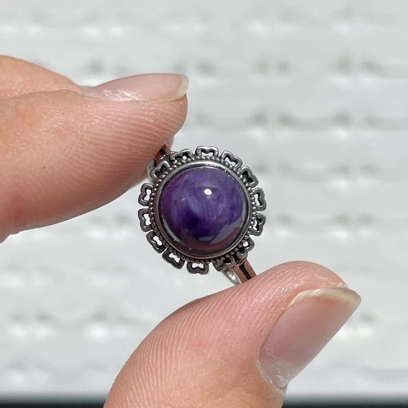 40 Pieces Charoite Different Styles Ring #6 - Image 5