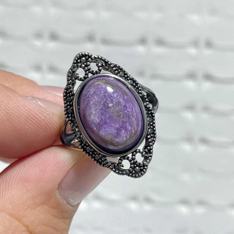 29 Pieces Charoite Different Styles Ring #7
