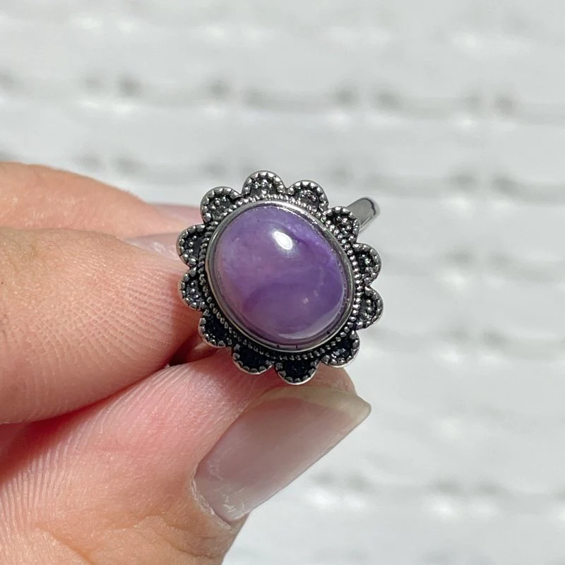 29 Pieces Charoite Different Styles Ring #7 - Image 7