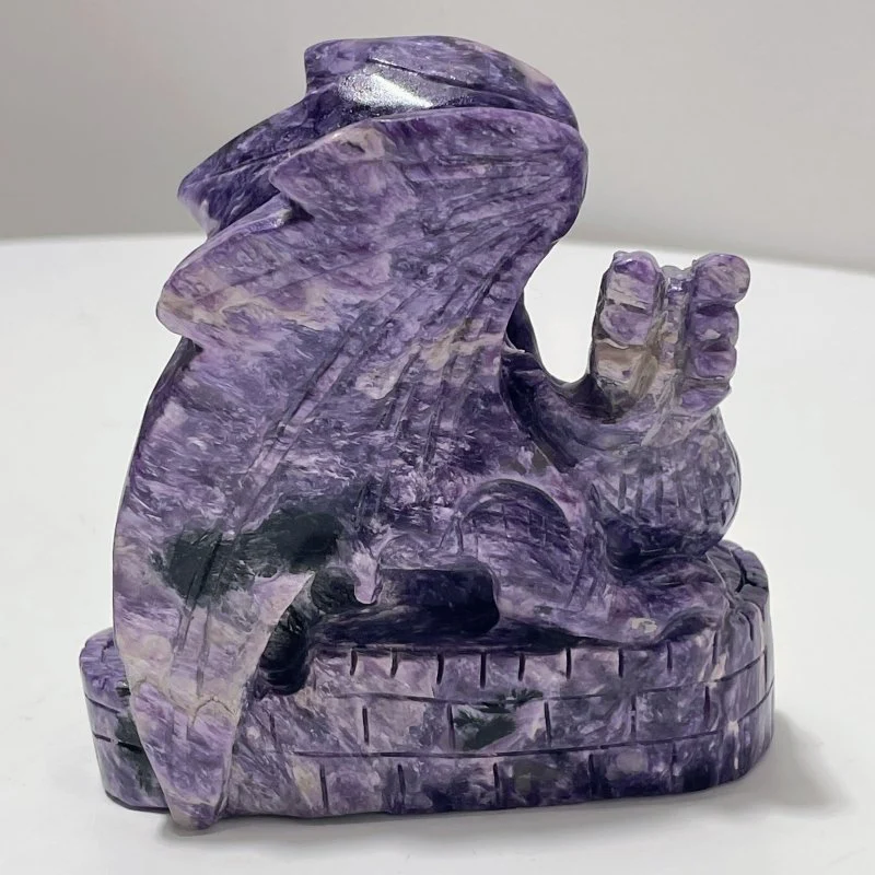Charoite Flying Dragon Carving #1 - Image 4