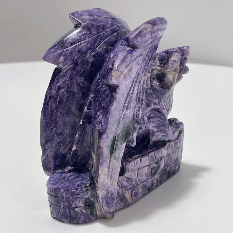 Charoite Flying Dragon Carving #1 - Image 6