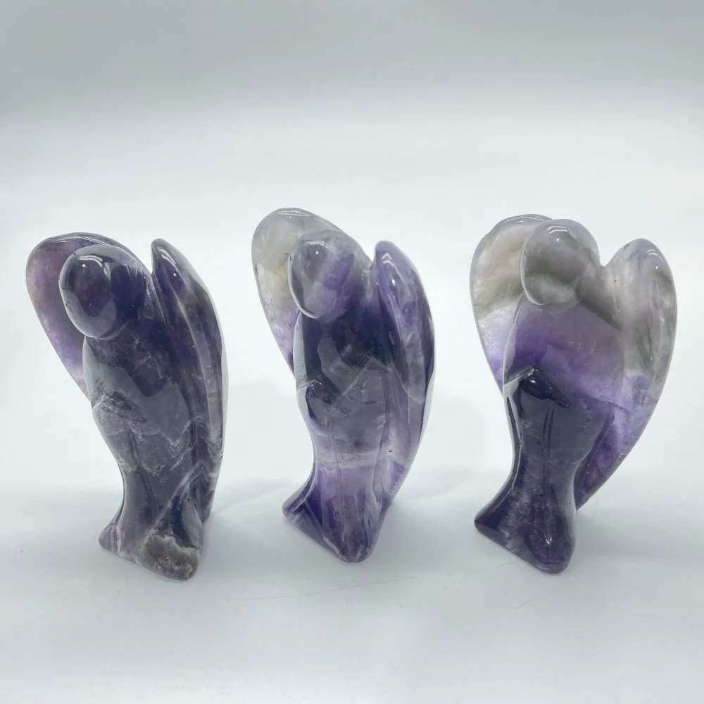 Chevron Amethyst Angel Carving Wholesale - Image 2