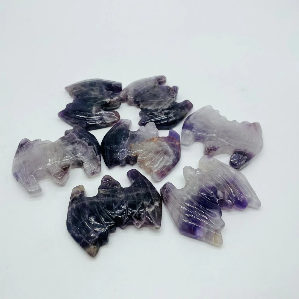Chevron Amethyst Bat Carving Animal Wholesale - Image 2