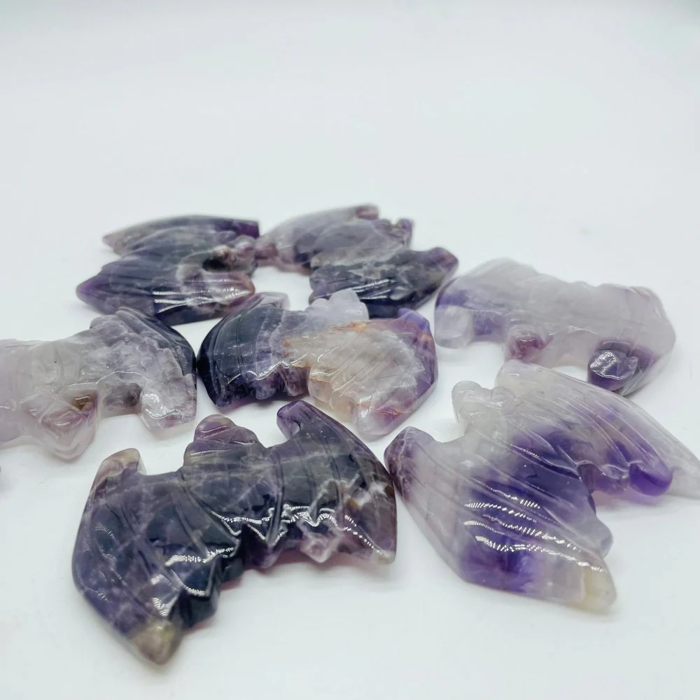Chevron Amethyst Bat Carving Animal Wholesale - Image 3