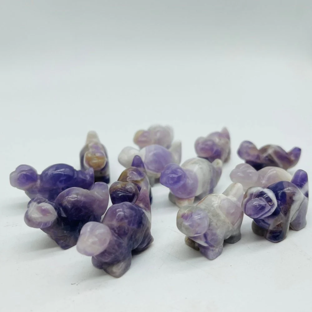 Mini Chevron Amethyst Dinosaur Carving Animals Wholesale - Image 3