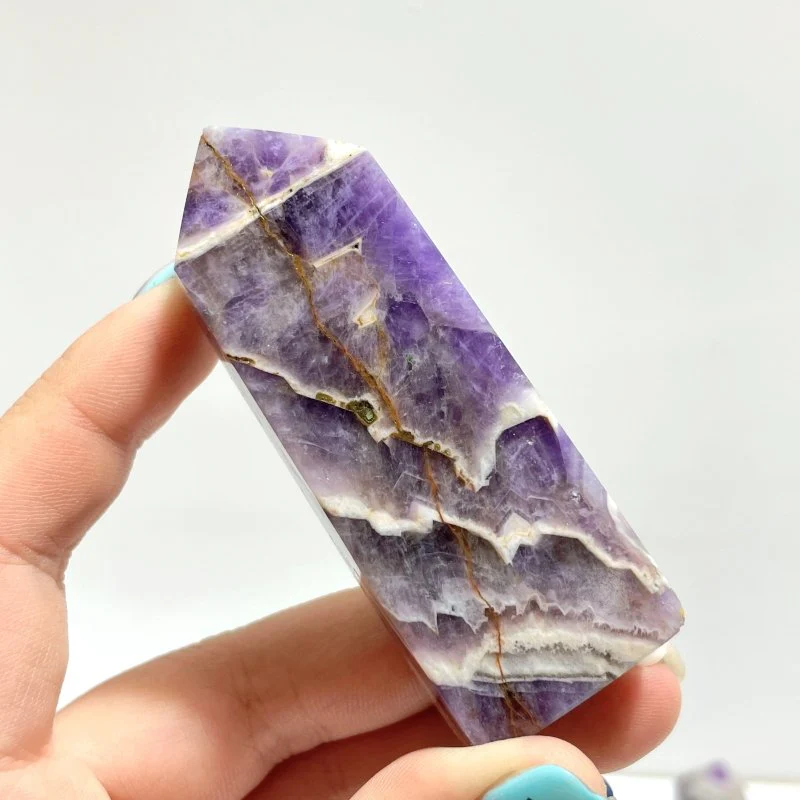 Chevron Amethyst Four-Sided Tower Point Wholesale - Image 2