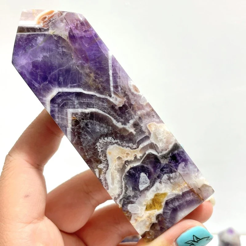 Chevron Amethyst Four-Sided Tower Point Wholesale - Image 3