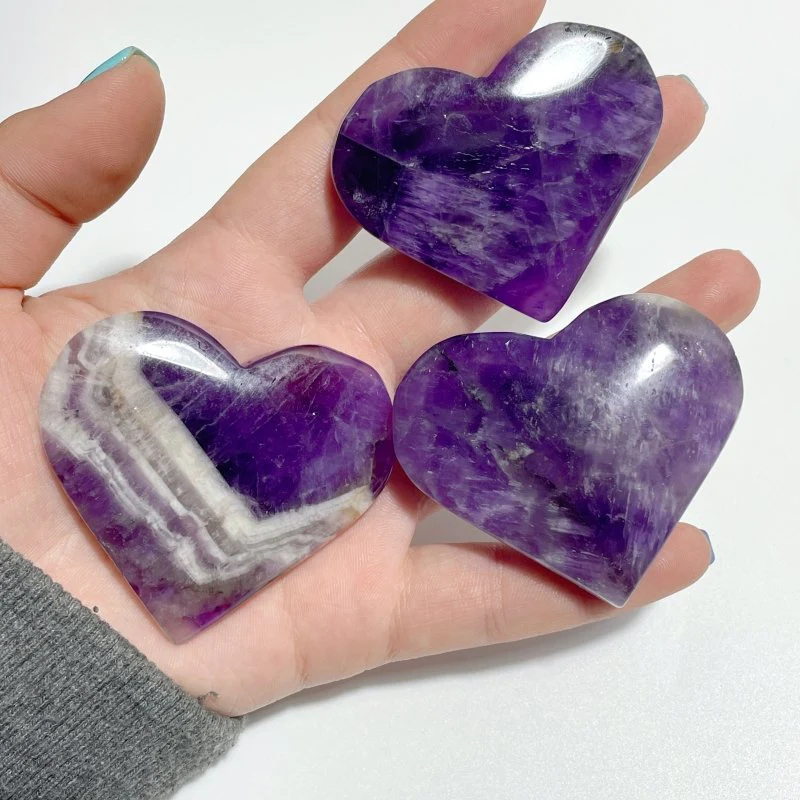 Chevron Amethyst Heart Shape Wholesale - Image 3