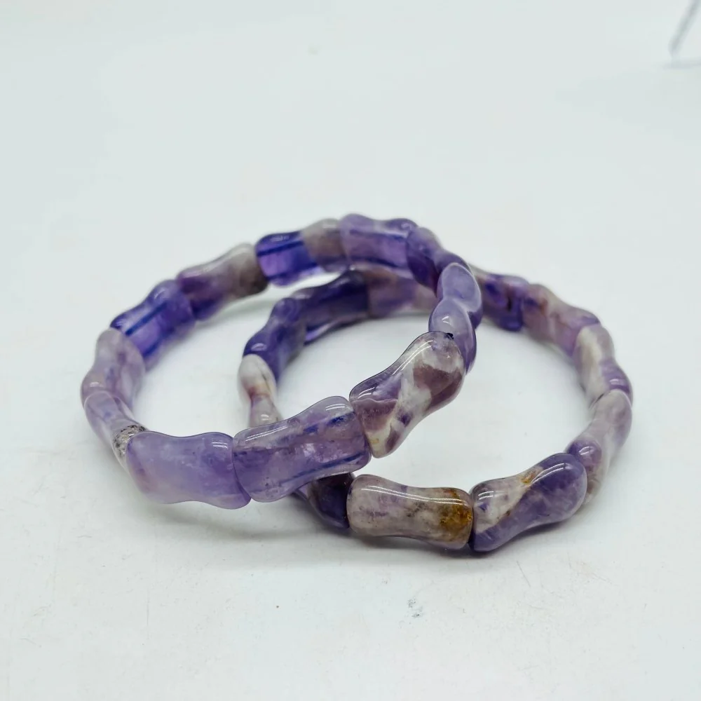 Chevron Amethyst & Red Tiger Eye Bracelet Crystal Wholesale - Image 3