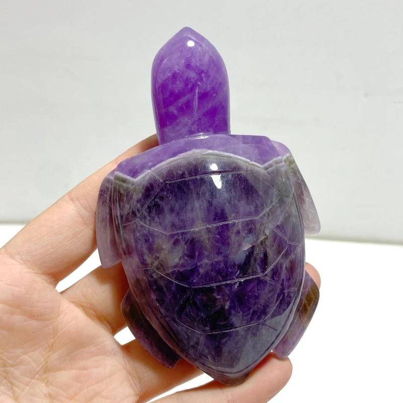 7 Pieces Chevron Amethyst Sea Turtles Carving - Image 3