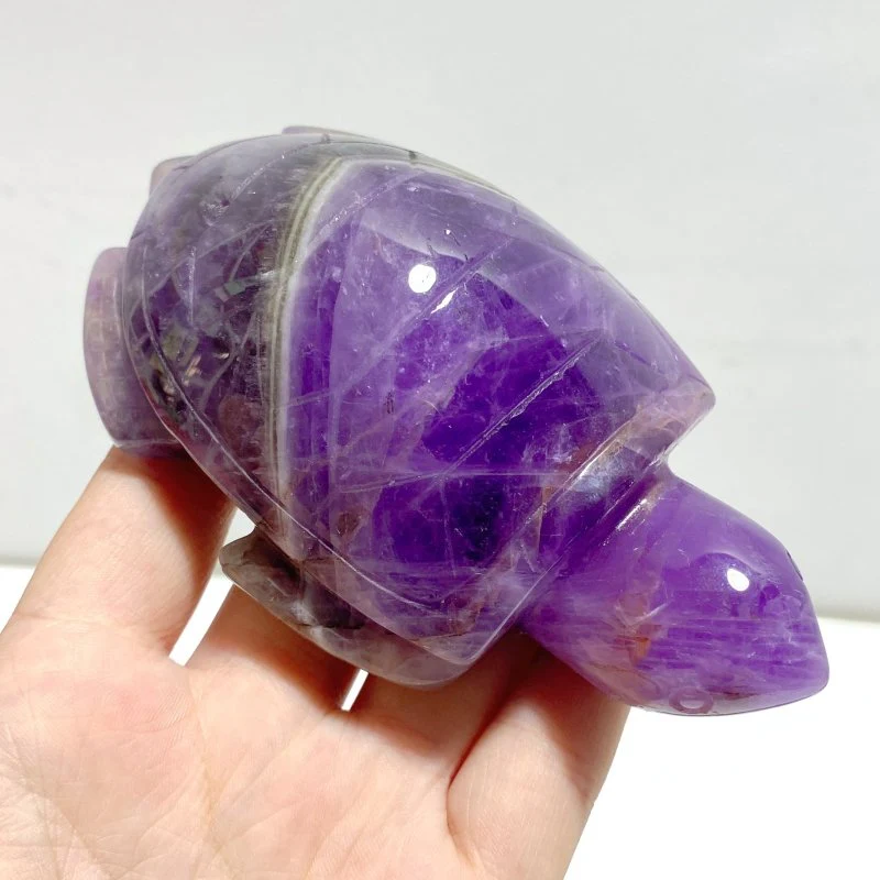 7 Pieces Chevron Amethyst Sea Turtles Carving - Image 4