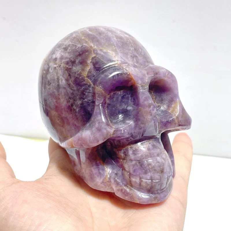 8 Pieces Chevron Amethyst Skull Carving - Image 4