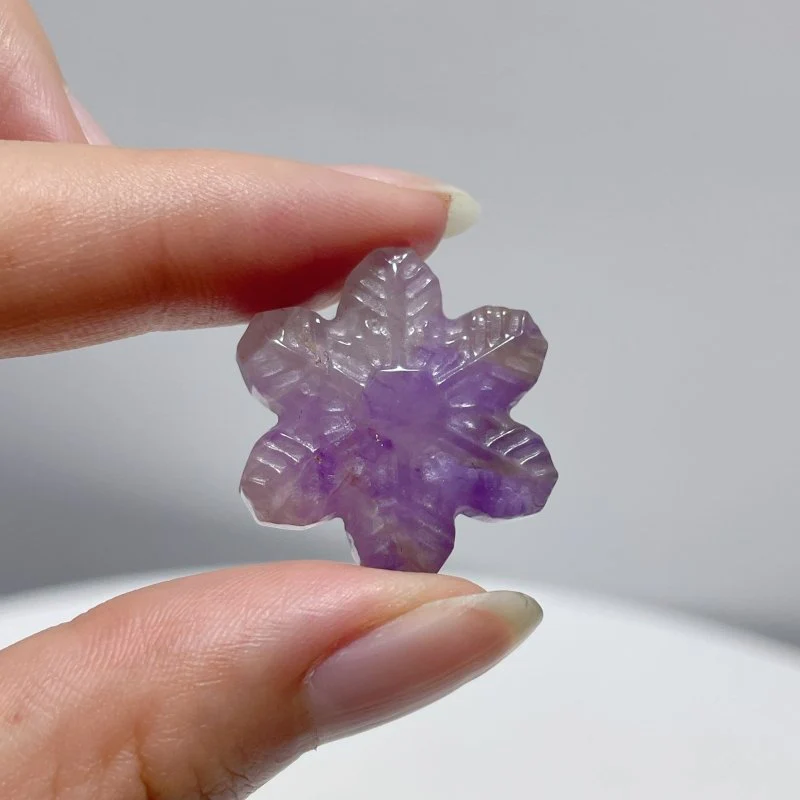 Chevron Amethyst Snowflake Carving Wholesale