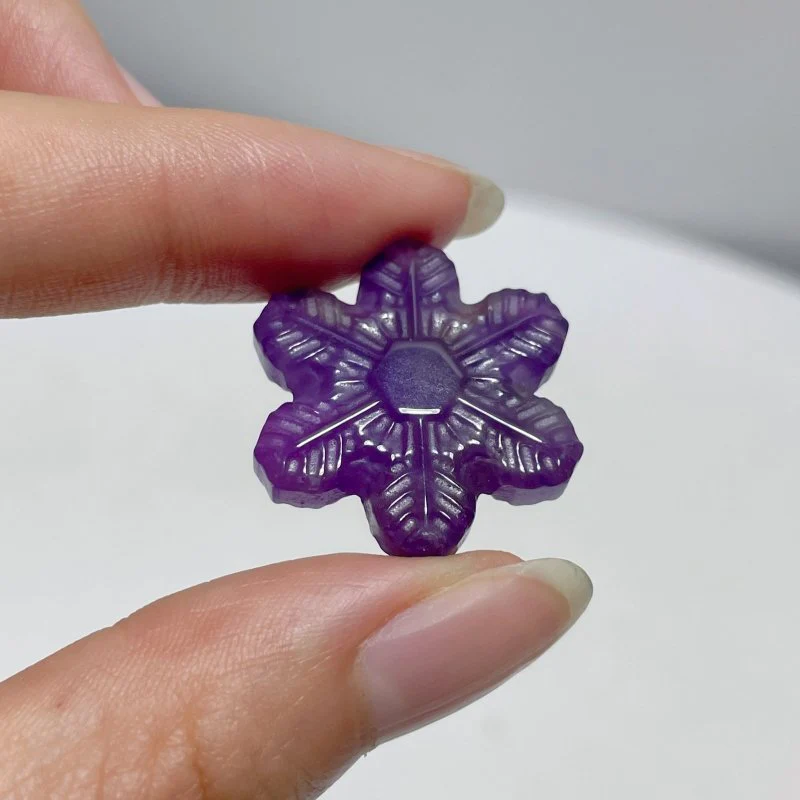 Chevron Amethyst Snowflake Carving Wholesale - Image 3