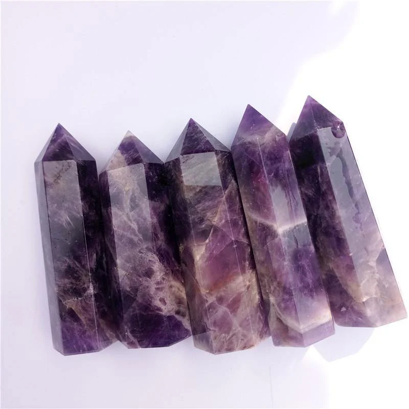 Chevron Amethyst Tower Point Crystal Wholesale - Image 7