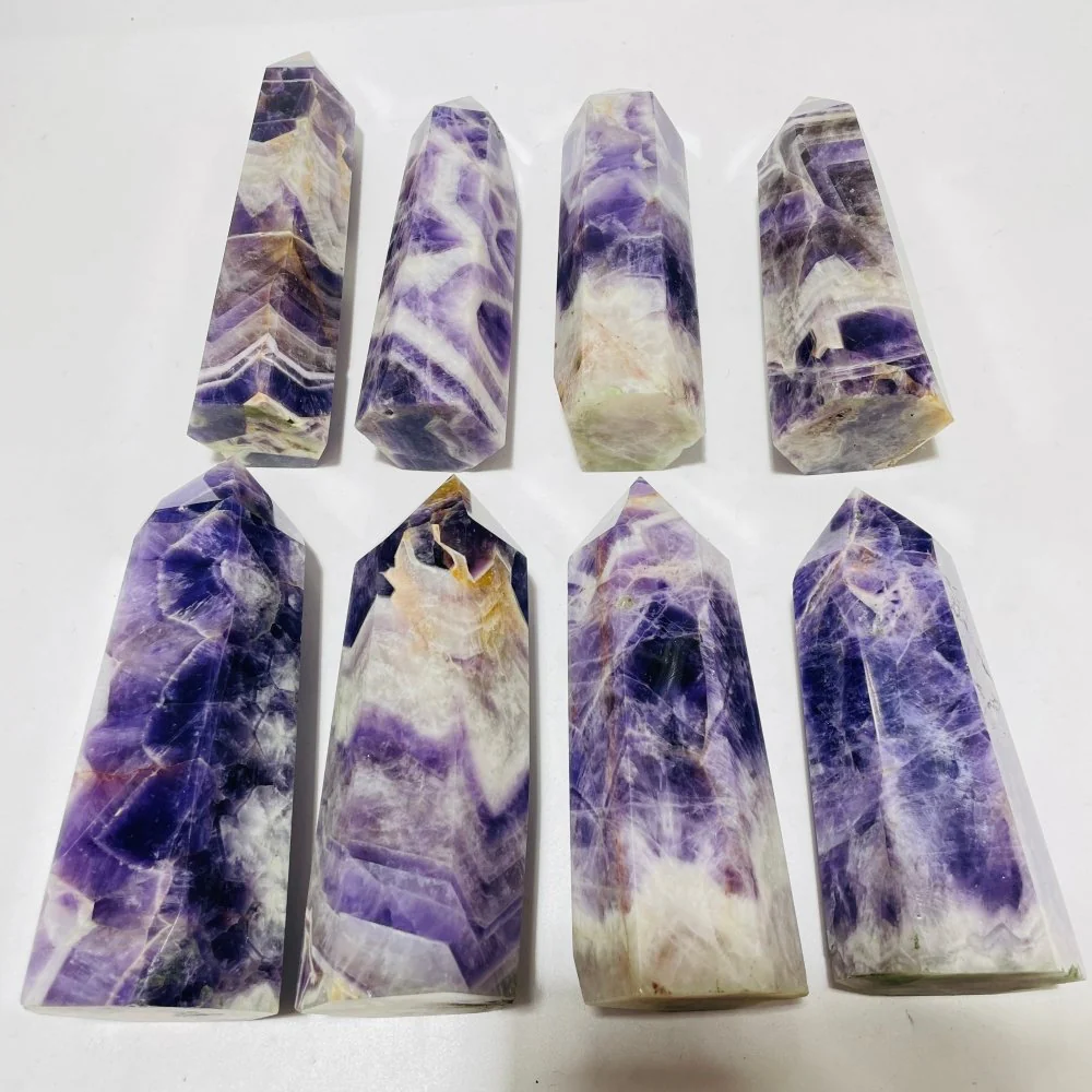 8 Pieces Large Chevron Amethyst Tower Points - Image 6