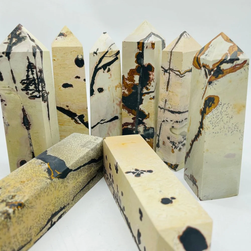 Chinese Painting Stone Four-Sided Tower Point Wholesale - Image 3