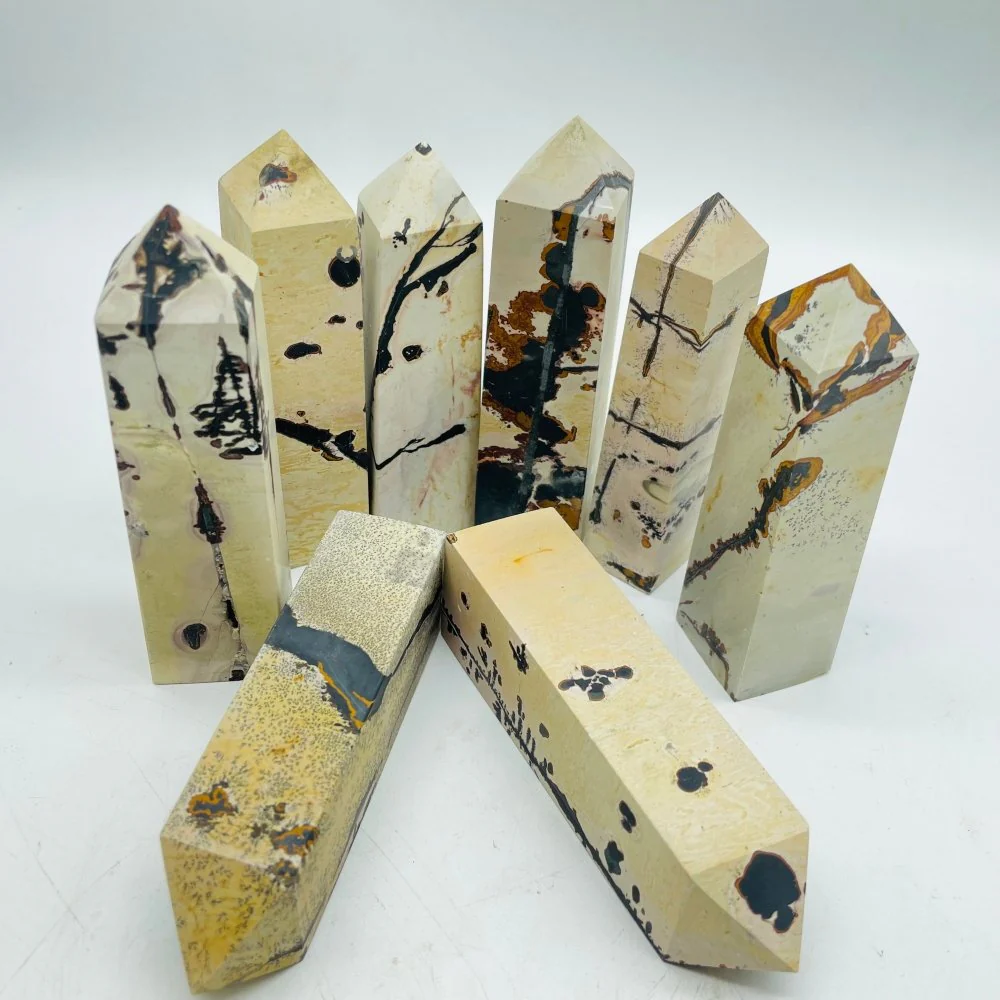 Chinese Painting Stone Four-Sided Tower Point Wholesale - Image 4